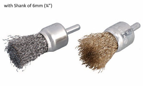 Crimped end brushes